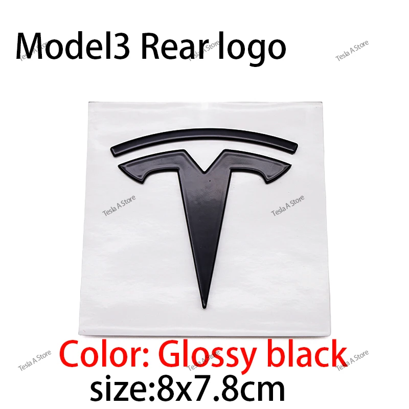 1 PC Replacement Front Label Trunk Label for Tesla Model 3 Mode Y Logo Rear Tail Label Car Accessories Personalized Car Sticker