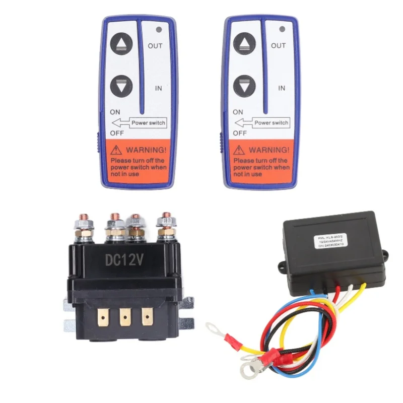 

12V 250A Winch Relay Kit With Remote Controller Relay Contactor Switch For Industrial Vehicle