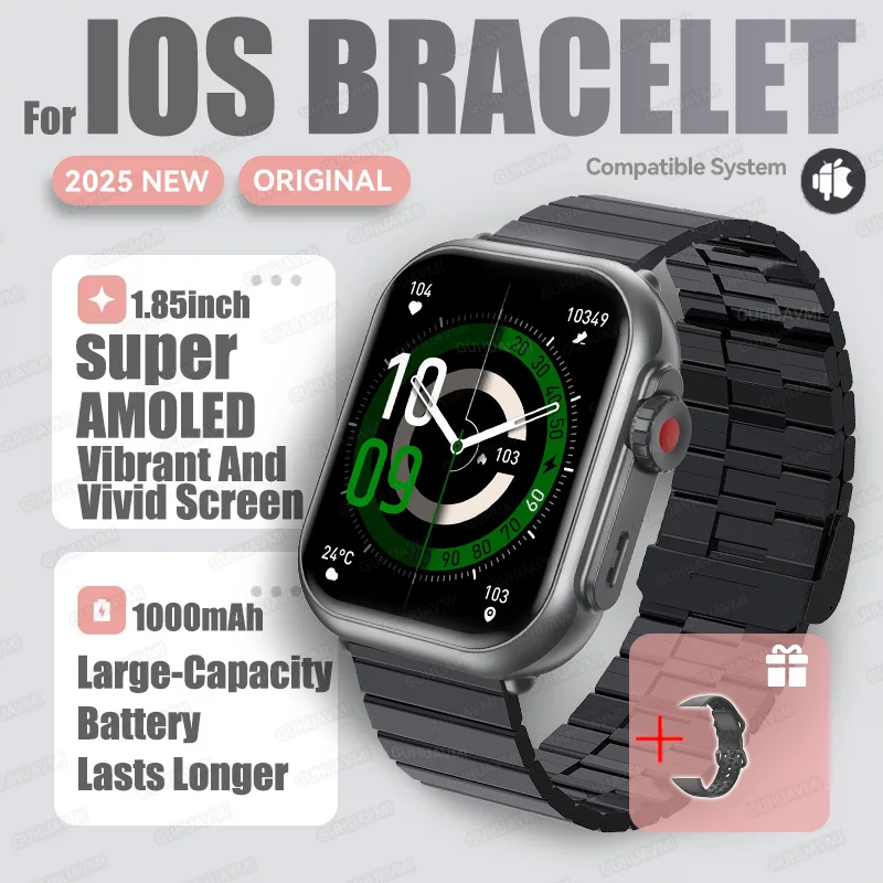 2025Nieuw Voor XIAOMI IOS Horloge Ultra2 Smart Horloges Vrouwen 1000mAh 1.85 "AMOLED Full Touch Screen BT Call Dames mode Smartwatch