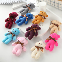 30pcs Cute teddy Bear Plush Toy Keychain Kawaii Mini Bear Animal Stuffed Doll Toys For Girl Bag Pendant Key Chain Children Gift
