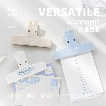 1 szt. Prosty wielofunkcyjny klips pamiętnik studencki artykuły papiernicze książki biurowe klips do przechowywania paragonów klipsy szkolne