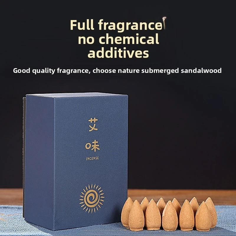 

PremiumSmoke Watching Backflow Incense for Home Use Natural Sandalwood/Agarwood/Mugwort Blends for Air Purification & Relaxation