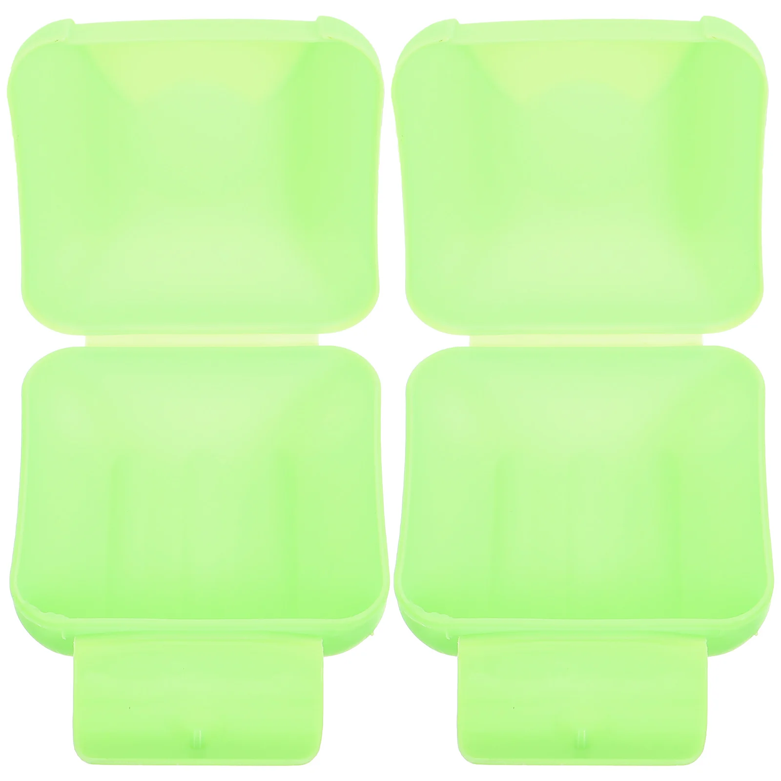 

2Pcs Sealed Soap Box Plastic Solid Color Compact Size Portable Travel Soap Container Holder Leak Proof Outdoor Case