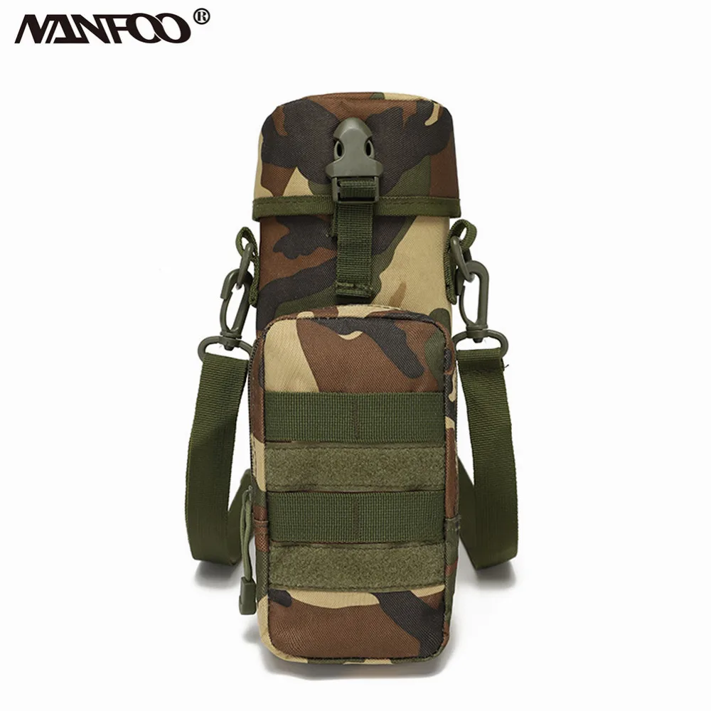 Funda portabotellas táctica MOLLE colgante – Camuflaje dos vías