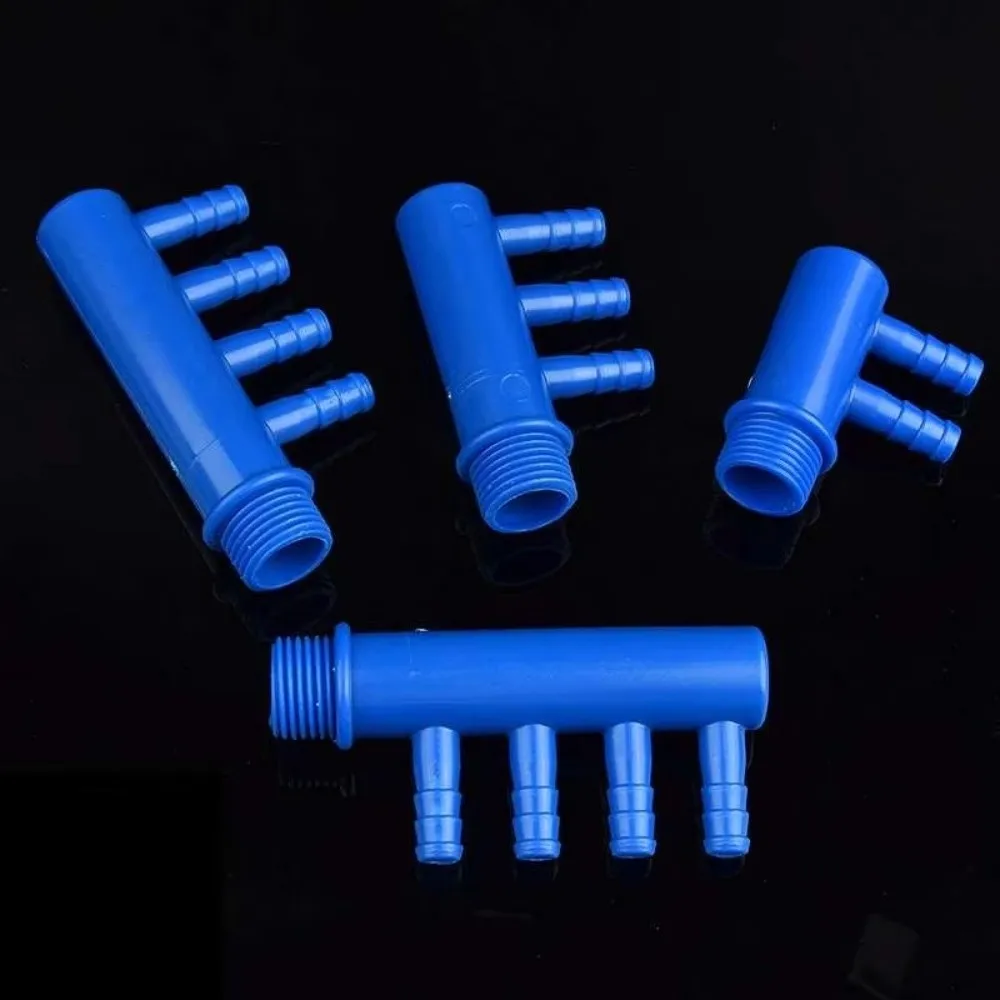 Plastic Male Thread Water Divider Y Type Multi Outlet Aquarium Fish Tank Hose Connector 1/2 Inch 9mm 3-Way 4-Way