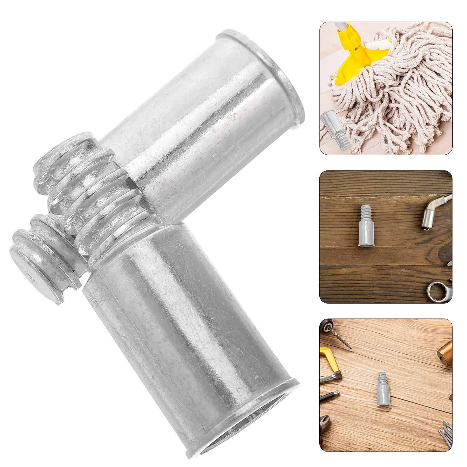 

Комплект из 2 шт. резьбовых адаптеров для штанг 20,4 мм и 22 мм, соединители для швабр, наконечники из сплава для ремонта ручек, совместимые с прямым удлинителем