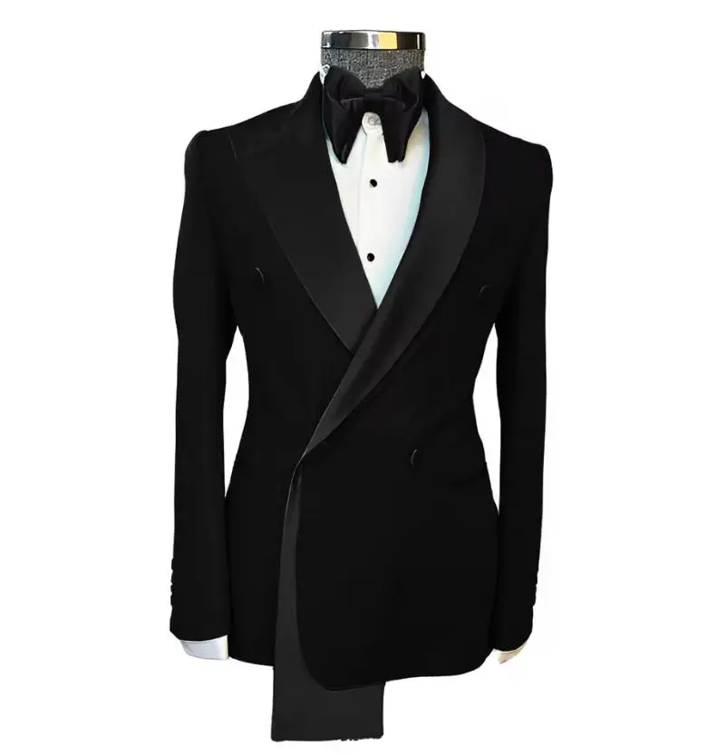 

Men's Suits Wedding Groom Double Breasted Jackets Tuxedos Peak Lapel Design Blazer for Men Fashion Customization Clothing