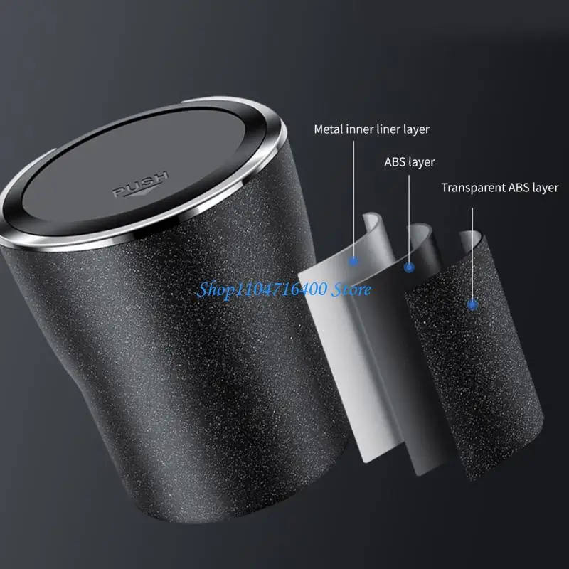 

y1gd Car Cup Holder Mount Ashtray with Lid and LED Extinguishing Ashtray Flame Retardant Lining Ashtray