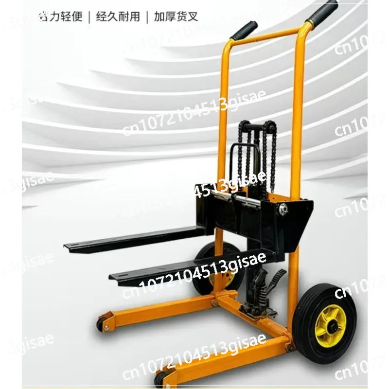 Portable Manual Handling Stacker, Small Household Lift Truck, Hydraulic Unloading Equipment