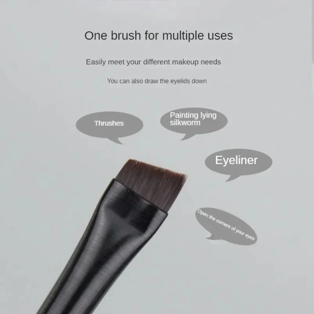 2/4 قطعة ترقية شفرة كحل فرشاة رقيقة جدا غرامة زاوية شقة الحاجب فرشاة تحت العينين مكان فرشاة التفاصيل الدقيقة #2