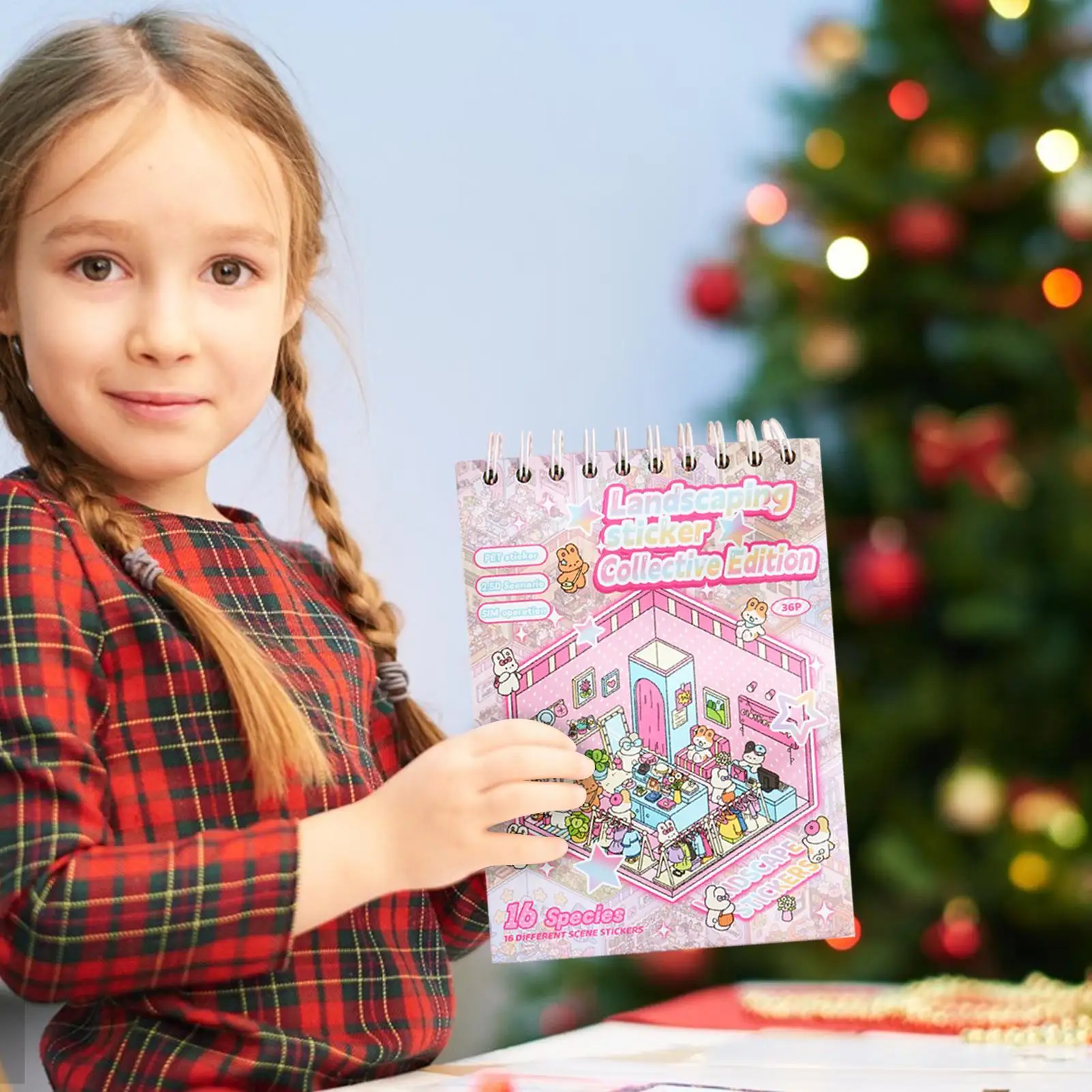 ملصق غرفة المشهد كتاب الكرتون المشهد ملصقات كبيرة الإبداعية كتاب لطيف صائق لصبي مدرسة المنزل اللعب السفر فتاة