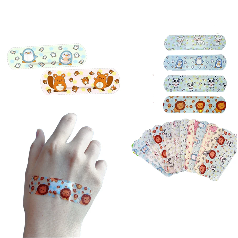 

100pcs/lot Bandages for Baby Kids Patches Wound Dressing Tape Woundplast Cartoon Band Aid Strips Kawaii Healing Adhesive Plaster