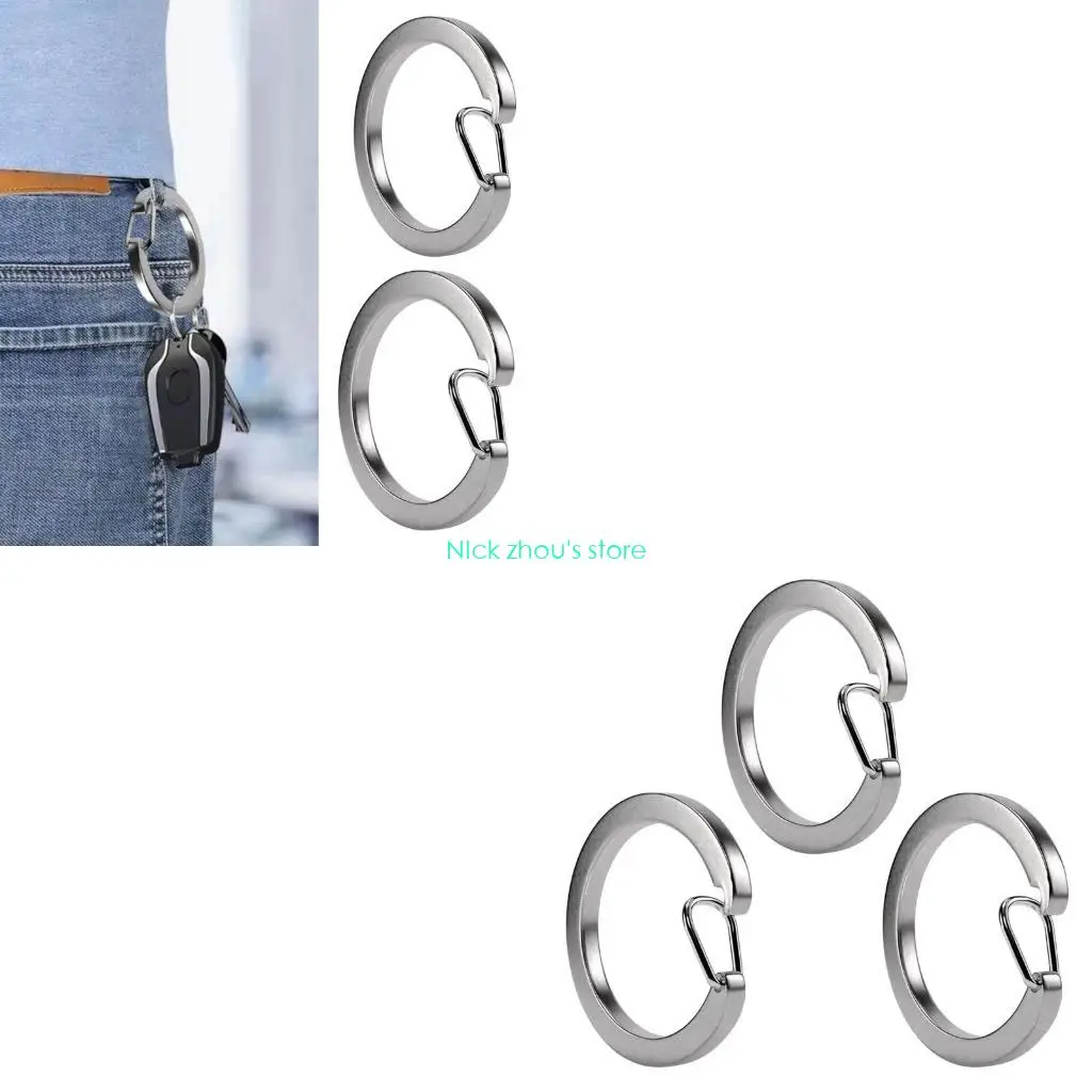 

E15E 3 шт., брелок с открытой пружиной, круглая пружинная застежка, пряжка из нержавеющей стали