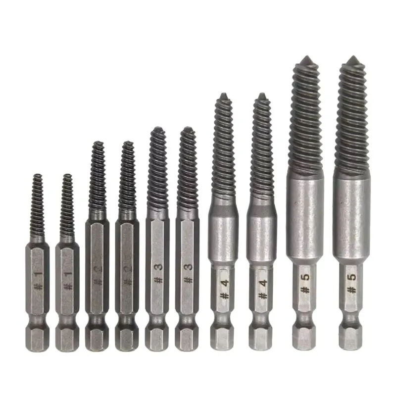 

Hexagonal Handle Screw Extractor Hexagonal Head Slotted Screwdriver Electric Drill Accessory Removal Tool 10pcs/Set