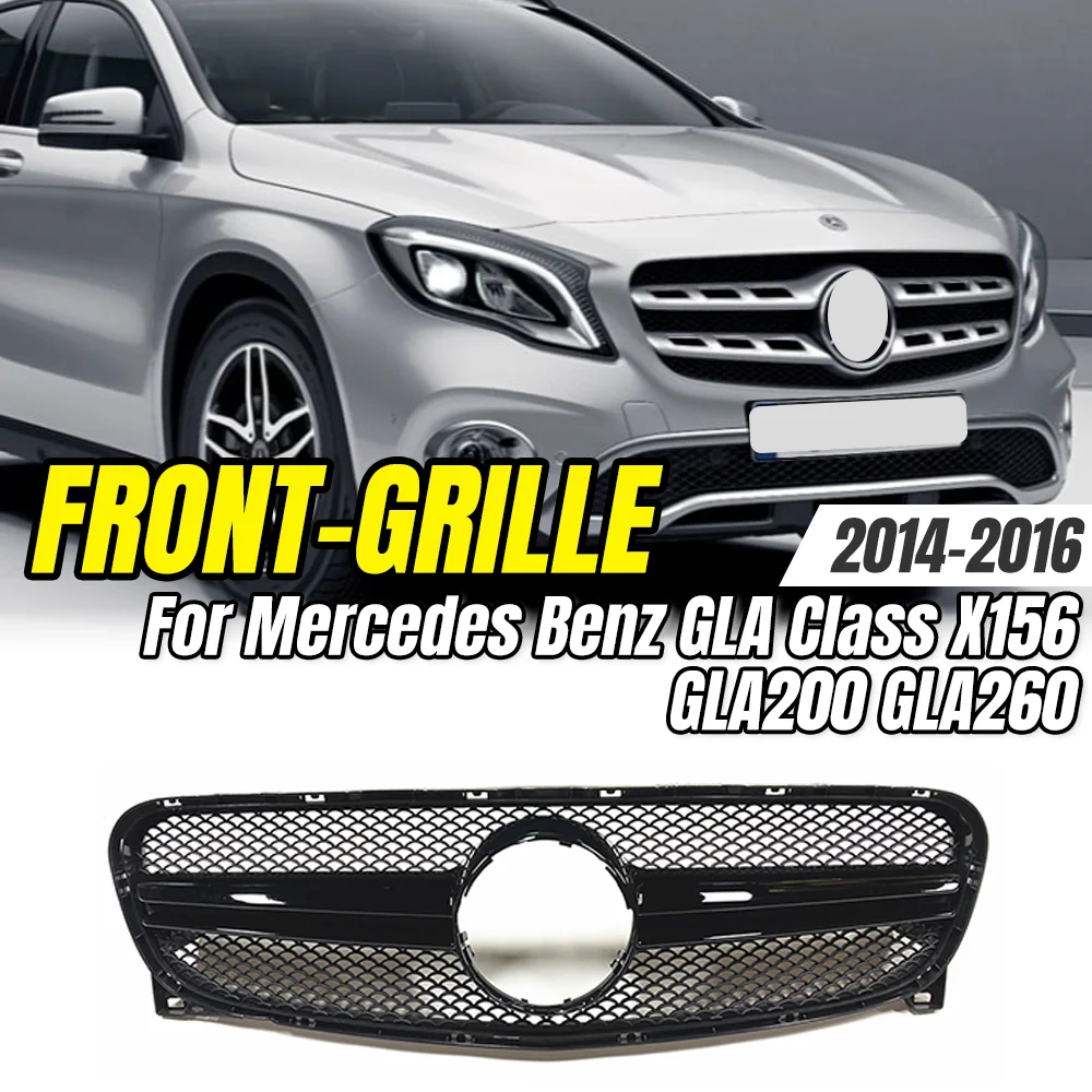 

For Mercedes Benz GLA Class X156 GLA200 GLA260 2014-2016 High Quality Racing Grill Mesh,Car Styling Upgrade Parts & Accessories.