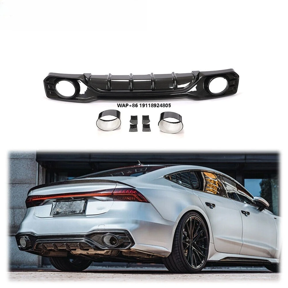 

Dry Carbon Rear Bumper Diffuser Lip for A7 Sportback S Line S7 4-Door 19-21(including Tips)
