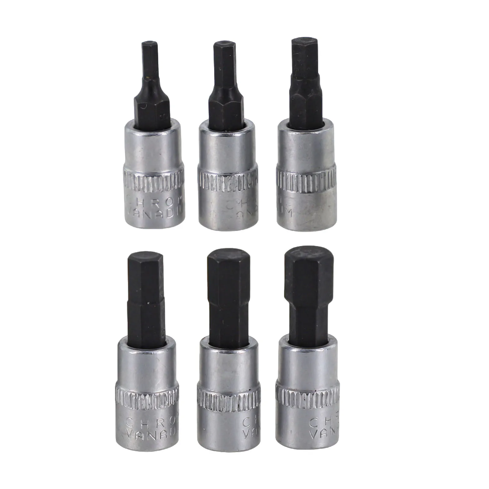 

6pcs1/4 Inch Drive Hex Socket Bit Set Screwdriver Bits H3 H4 H5 H6 H7 H8 1/4\" Hex Bit Socket For Inner Hex Sockets