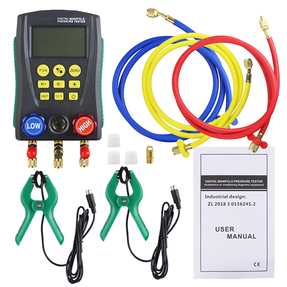 

Digital Hvac Vacuum Manometer Manifold Refrigerant Pressure Gauge Set Temperature Leakage Air Conditioner Tester Meter