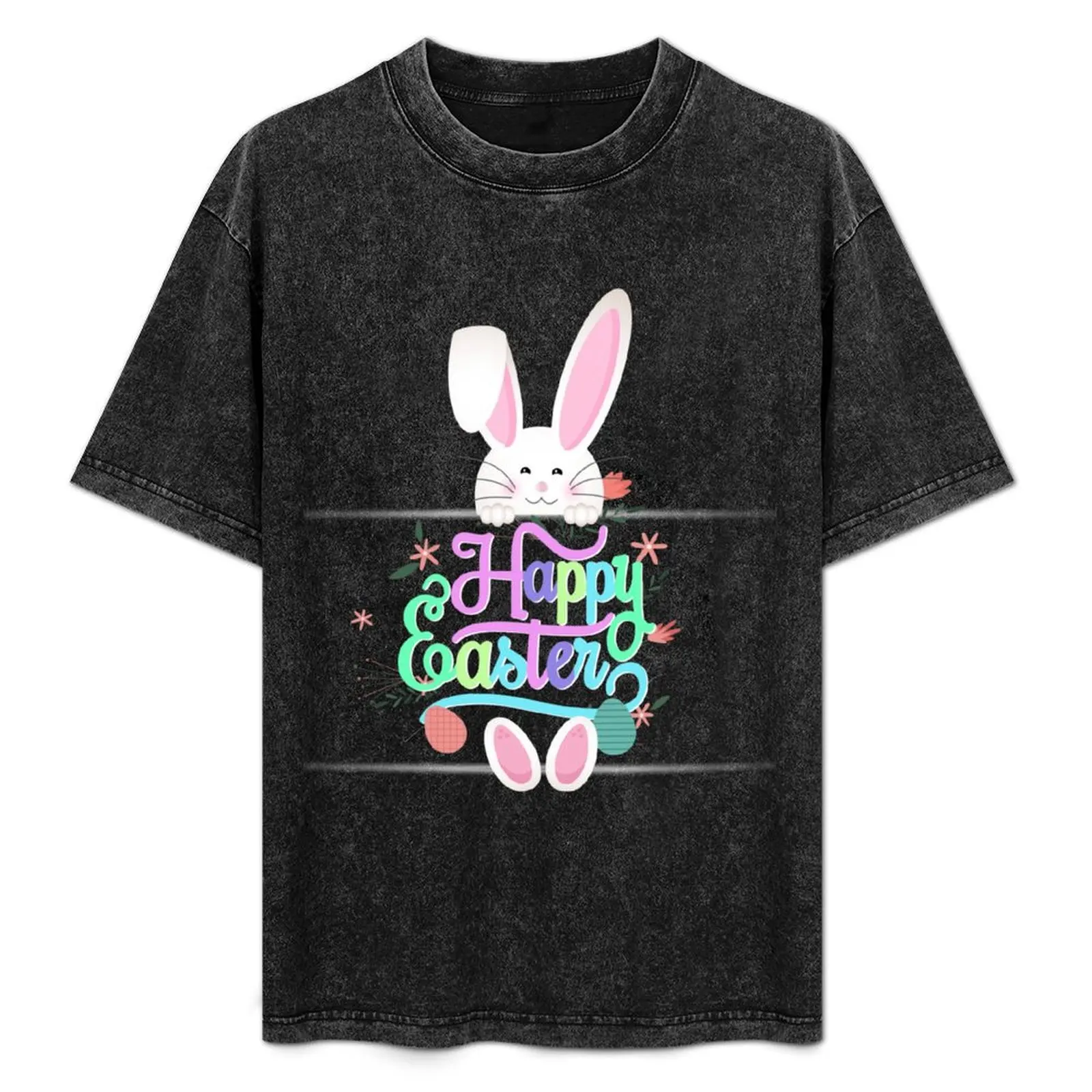 

Happy Easter Bunny T-Shirt Classic Graphic Short Sleeve Top