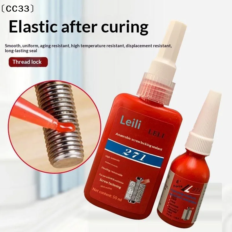 

Высокопрочный промышленный клей-фиксатор резьбы 271, 50 мл, съемный, предотвращающий ослабление и скольжение, водонепроницаемый, антикоррозийный, маслостойкий [CC33]