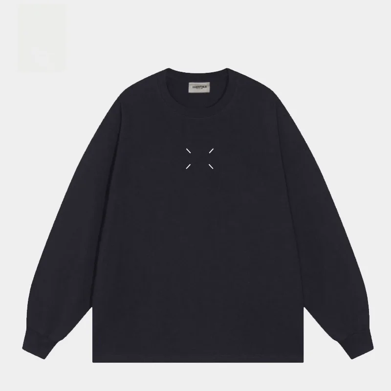 

entials Pure Cotton Long Sve round Ne T-irt ex Base Layer irt Comfortable Breathable Geometric Print Casual Wear