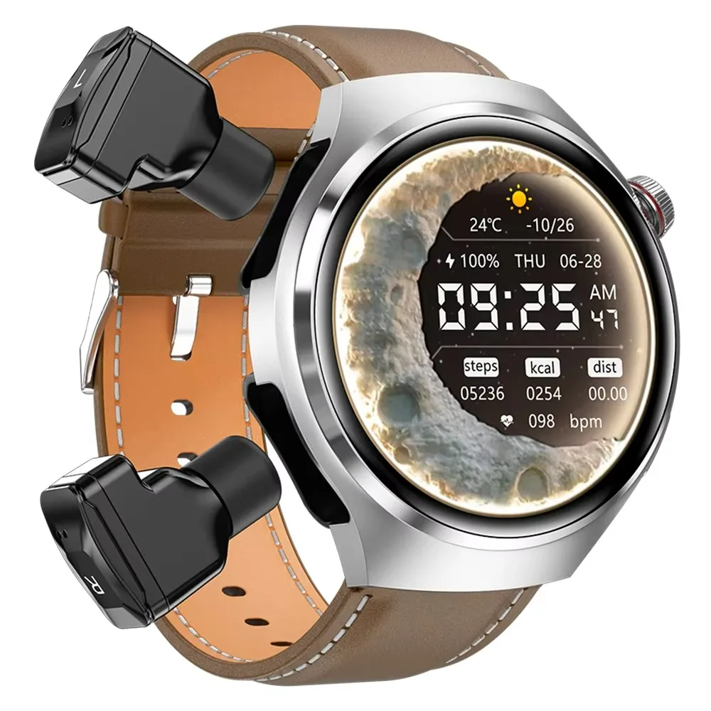 

2025 DK56 2 in 1 Smart Watches with Earbud BT Call 1.53inch Screen Heart Rate Sleep Monitor Relojes Smartwatch Wireless Earphone