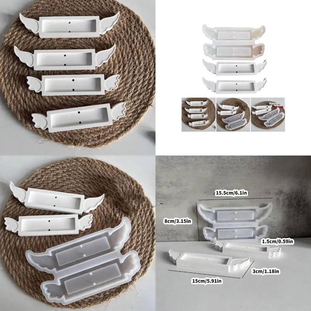 

Шоколадный кронштейн, гипсовая форма, форма для подарка в форме крыльев ангела ручной работы, держатель для денег