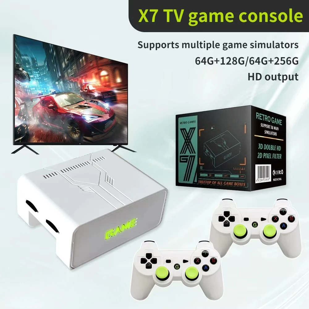 Magic Linux Portable Video Game box Console 2.4G Wireless Tv Stick Retro For PSP Family 4K 64+256G 12000 for GAMES With bracket