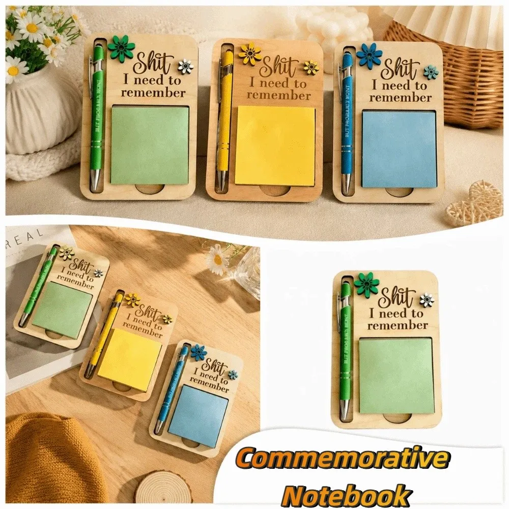 Stable Base Construction Desktop Note Dispenser Refined Exterior Design Regular Size Compatible Creative Stationery