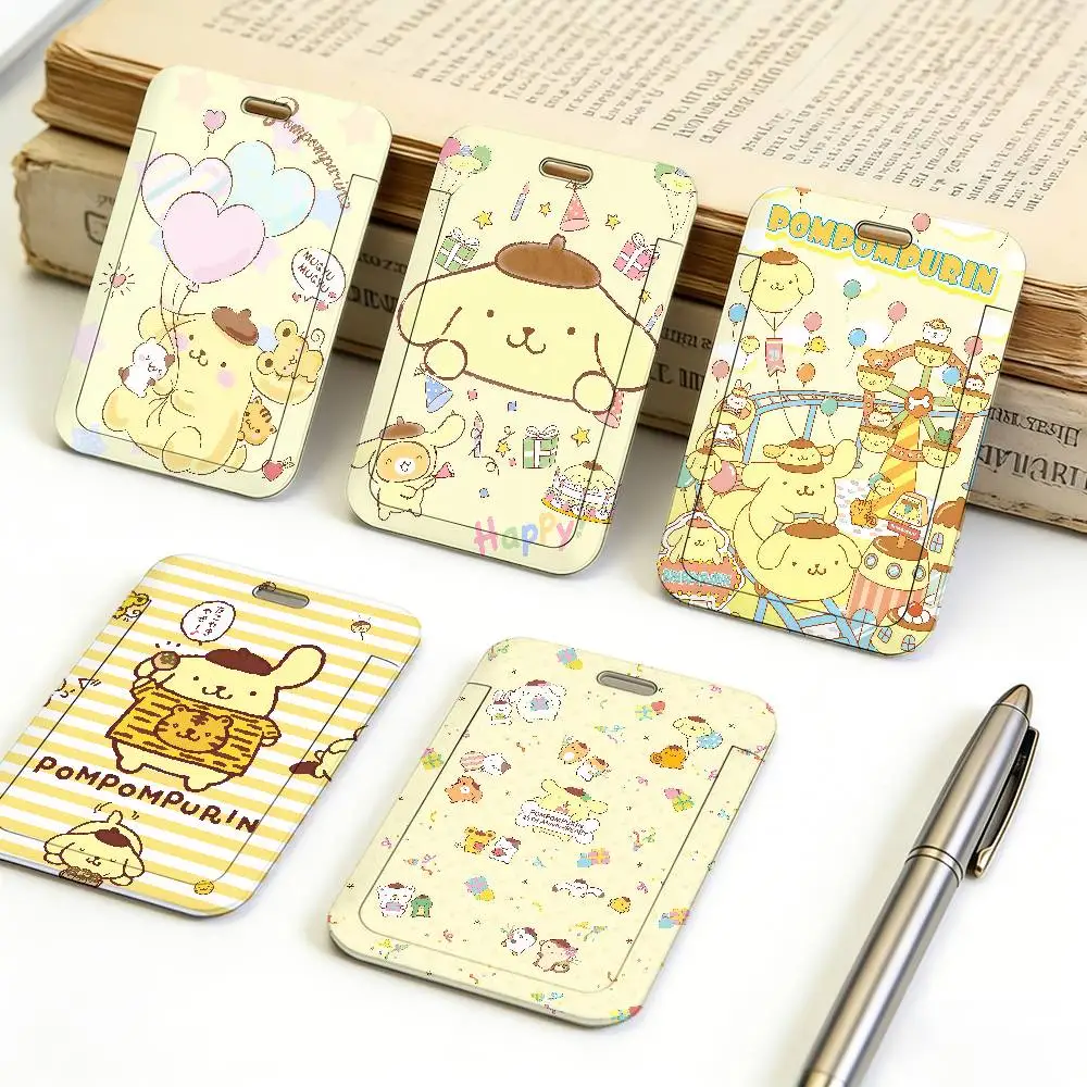

P-Pompompurin SRO: Милый легкий держатель для ID-карты, мягкий шейный ремешок, чехол для карты, защитный чехол для рабочего пропуска/бейджа, офисный бейдж-протектор