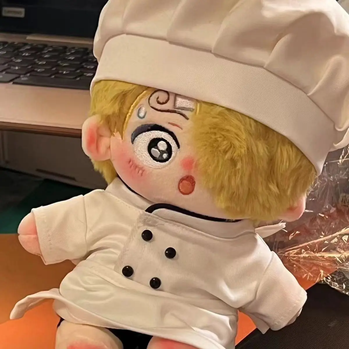 Stuffed Anime One Piece Sanji 20cm Cotton Doll Cute Plush Puppet Toys for Children Adults Collectibles Gift