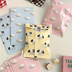 50pcs Gift Bag Cute Cartoon Pattern Gift Paper Bag Baking Small Item Storage Bag Snack Zipper Packaging Bag