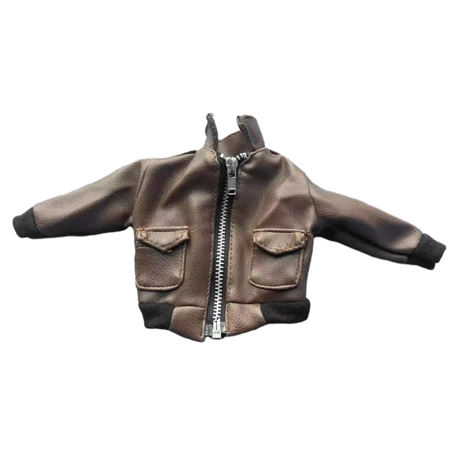 Handmade Action Figures Jaqueta para Adultos e Crianças, Escala 1/6, Jaqueta Acessórios, Roupas em Miniatura, 12 ", PU, Figura Masculina Brasão, Presentes