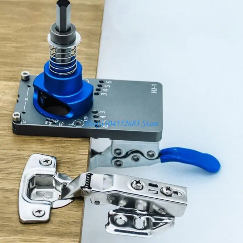 Y6GD Maschera per cerniera nascosta da 35 mm noioso Guida per trapano Set punte per taglierina noioso per porta