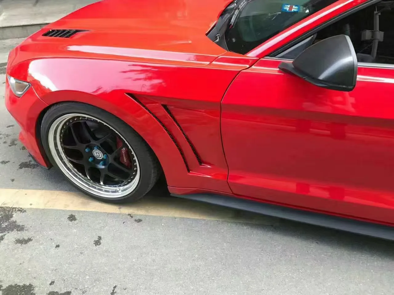 2015-2017 لمنتج مصدات السيارة الأمامية من ألياف الكربون موستانج GT350