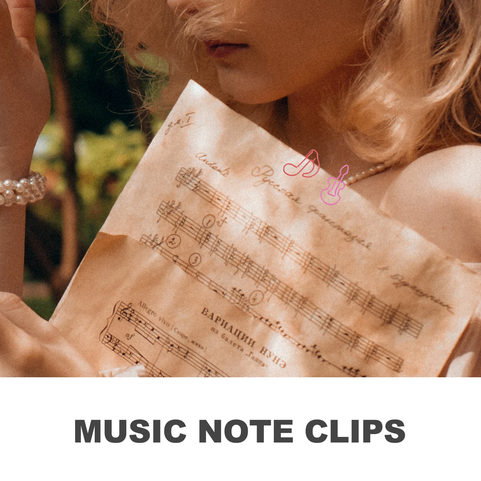 

60pcs Colorful Creative Music Note Puppy Shaped Paper Clips Cute Office School Supplies Multiuse File Document Marking Clips For