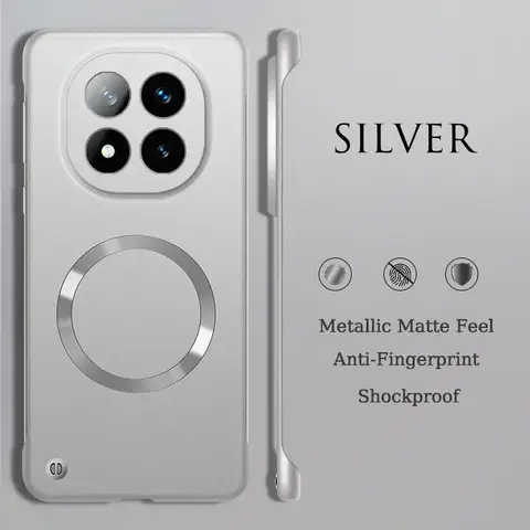 Luxury Ultra Thin Metallic Frameless Magnetic Case for Redmi Note 14 Pro Plus K80 K70E K70 Pro Ultra Shockproof Protective Cover