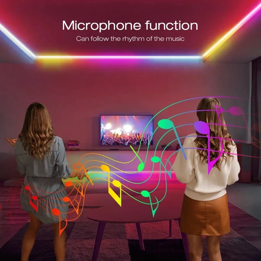 DC5V Mini ESP32 WLED Strip Light Controller with Mic/DC12V-24V no Mic RGB IC Digital USB Dynamic WS2811 WS2812 WS2812b