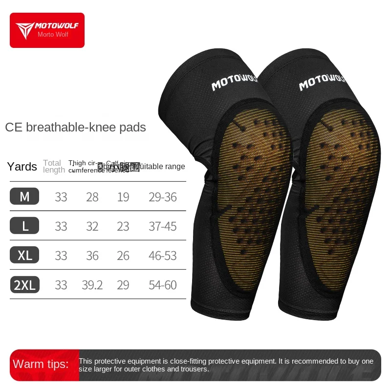 

MOTOWOLF Motorcycle Knee Pads and Elbow Protectors Summer Prevention Fall Ventilation Sunscreen Riding Protective Equipment