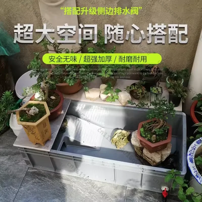 Special Feeding Box for Turtle Tank with Large-size Turnover Box for Drying Platform