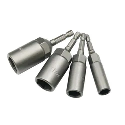 1pc 5,5mm-19mm Extra Tiefe Bolzen Mutter Fahrer Bit Set 1/4 zoll 6,35mm Hex Schaft auswirkungen Buchse Adapter Mutter Setters für Power Tool