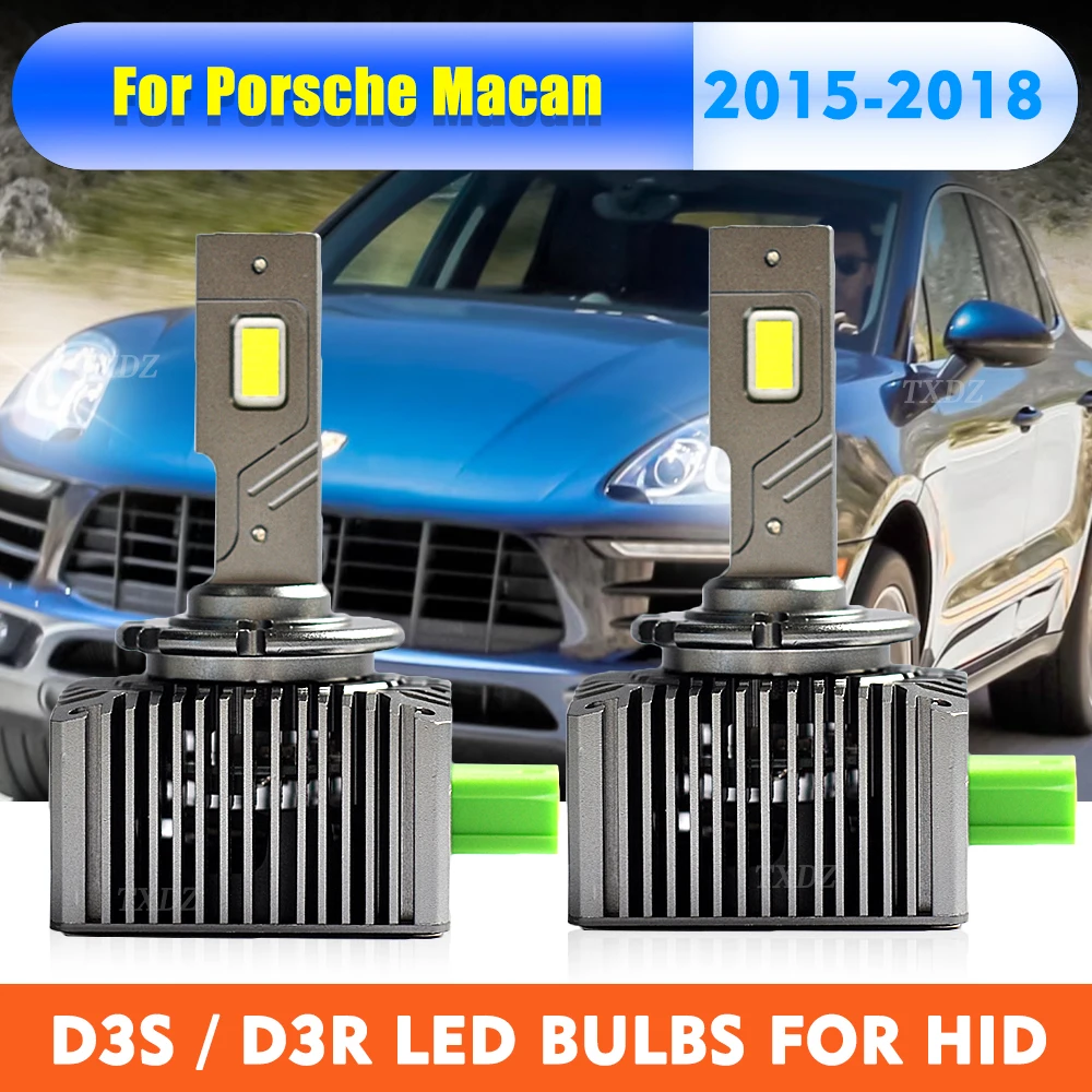 

D3S LED Headlight Bulbs D3R D3 Led Automobile Lamp 6000K 24000LM 55W HID Xenon Conversion Kit For For 15-18 Porsche Macan