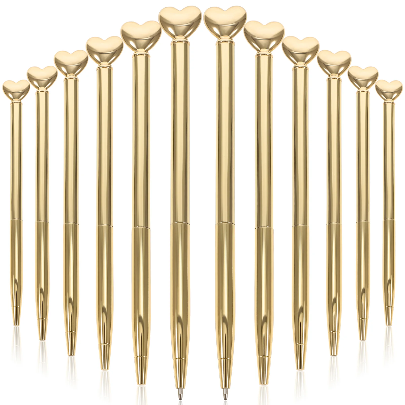 12 Pcs Pen Metal Student Ballpoint Pens for Journaling Ink Pins Students Writing Tool