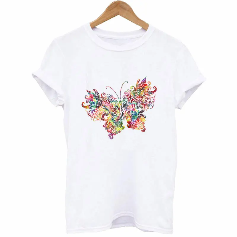 Pegatinas de tela para planchar con estampado de mariposas coloridas, accesorios de ropa, pegatinas de impresión de transferencia de calor, pegatinas para planchar