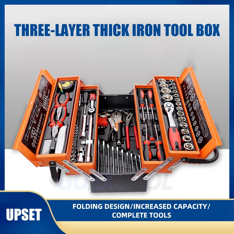 Professional Auto Repair Toolbox 85 pcs Car Repair Tool Kit  Combination Complete Multi-function Tool Set Auto Repair Tool