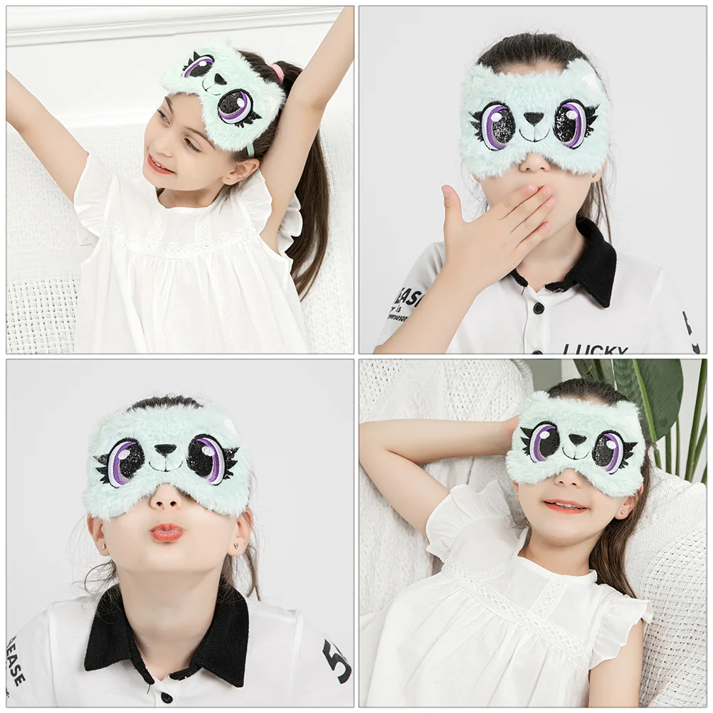 Sleep Cover Plush Eye Mask Stuffed Animals for Babies Funny Masks Aldult Blindfold