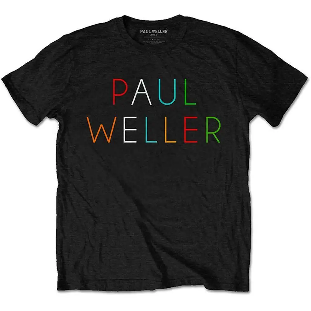 Paul Weller Men's Milticolour Logo Slim Fit T shirt X Large Black