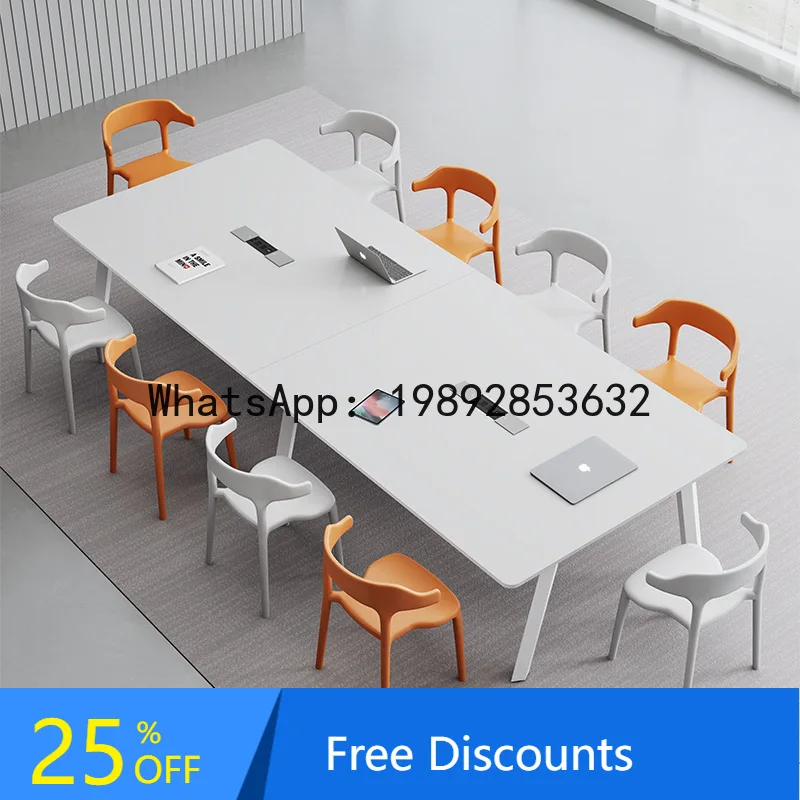 CZ Simple Modern Conference Room Table and Chair Set Small Negotiation Training Table Long Office Desk