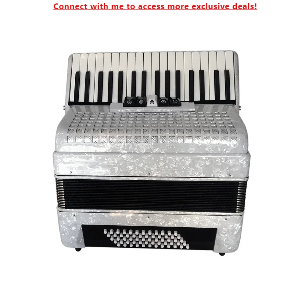 

SEASOUND OEM White 34 Keys 60 Bass 5 Registers Piano Keyboard Accordion Instrument Acordeon JP3460