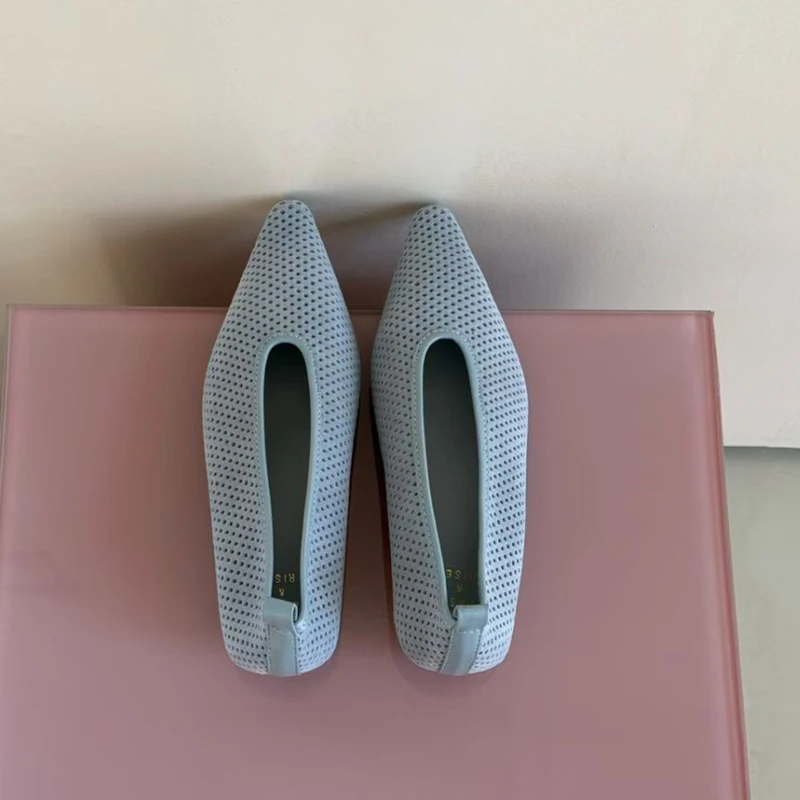 SUOJIALUN 2026 Spring New Brand Women Boat Shoes Fashion Pointed Toe Shallow Slip On Single Shoes Soft Flat Heel Dress Flat Shoe